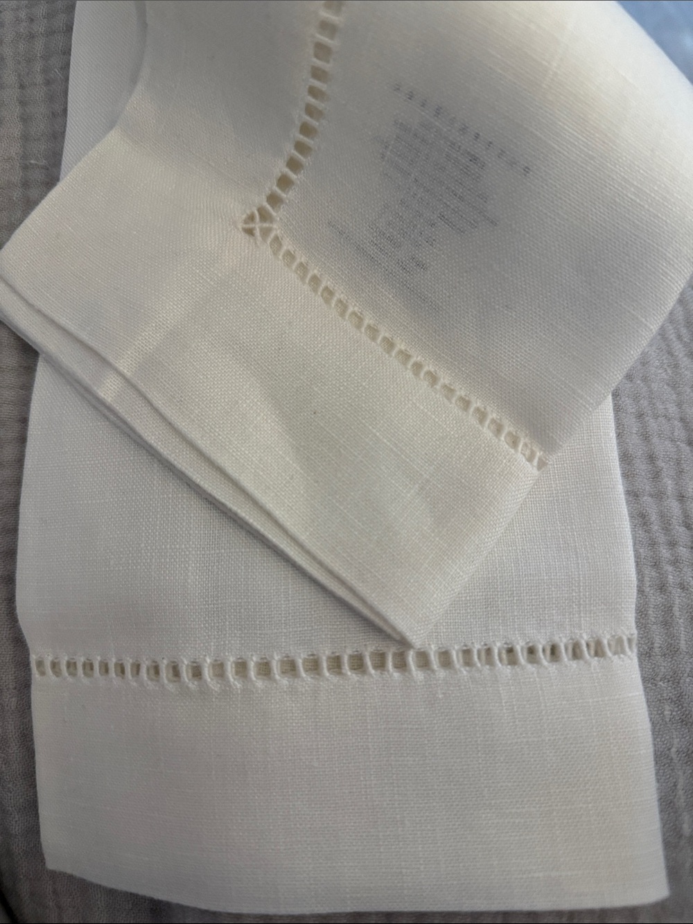 POTTERY BARN 100% Linen 22 x 22” (55 x 55 cm) White Napkin Set of 6